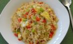 طريقة عمل أرز بالخضروات و الدجاج و البيض